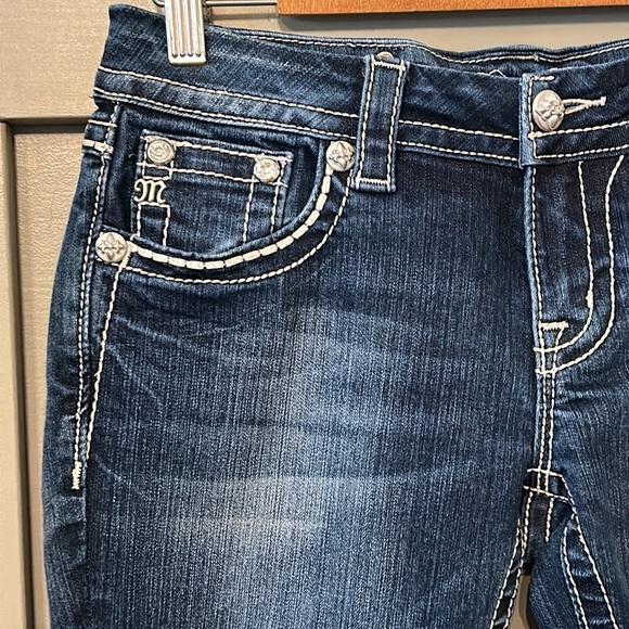 Miss Me Signature Rise Skinny Jeans Embroidered Back Flap Pocket Size 27 - Picture 10 of 11